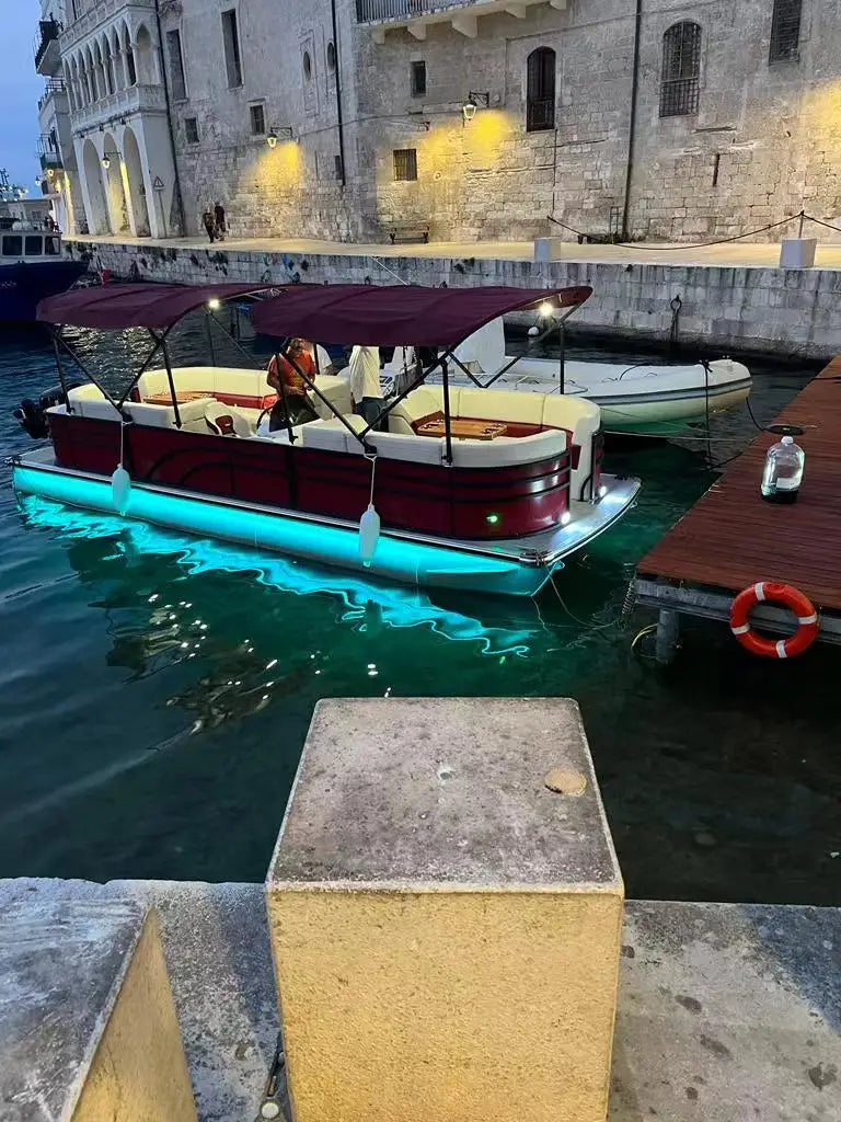 Yacht de Pêche Électrique en Aluminium 27 Pieds - Bateau Ponton de Luxe ECO KP-E082