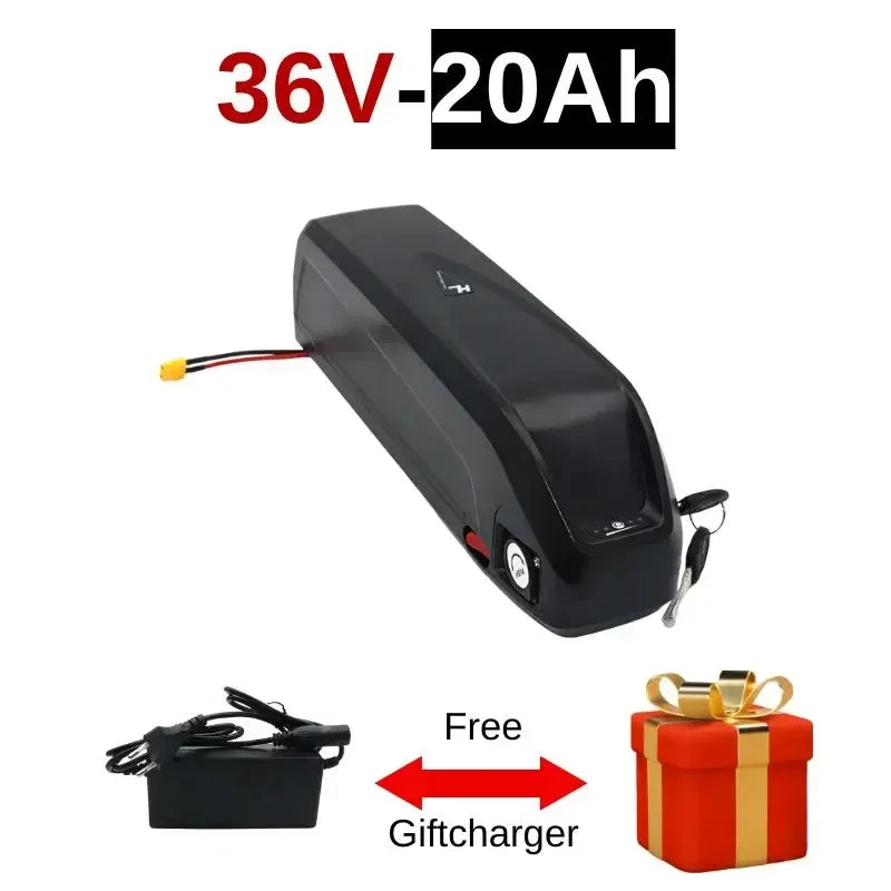 Batterie Hailong EBike 36V/48V/52V 20Ah-30Ah - Pack Lithium 18650 pour Bafang 500W-1000W