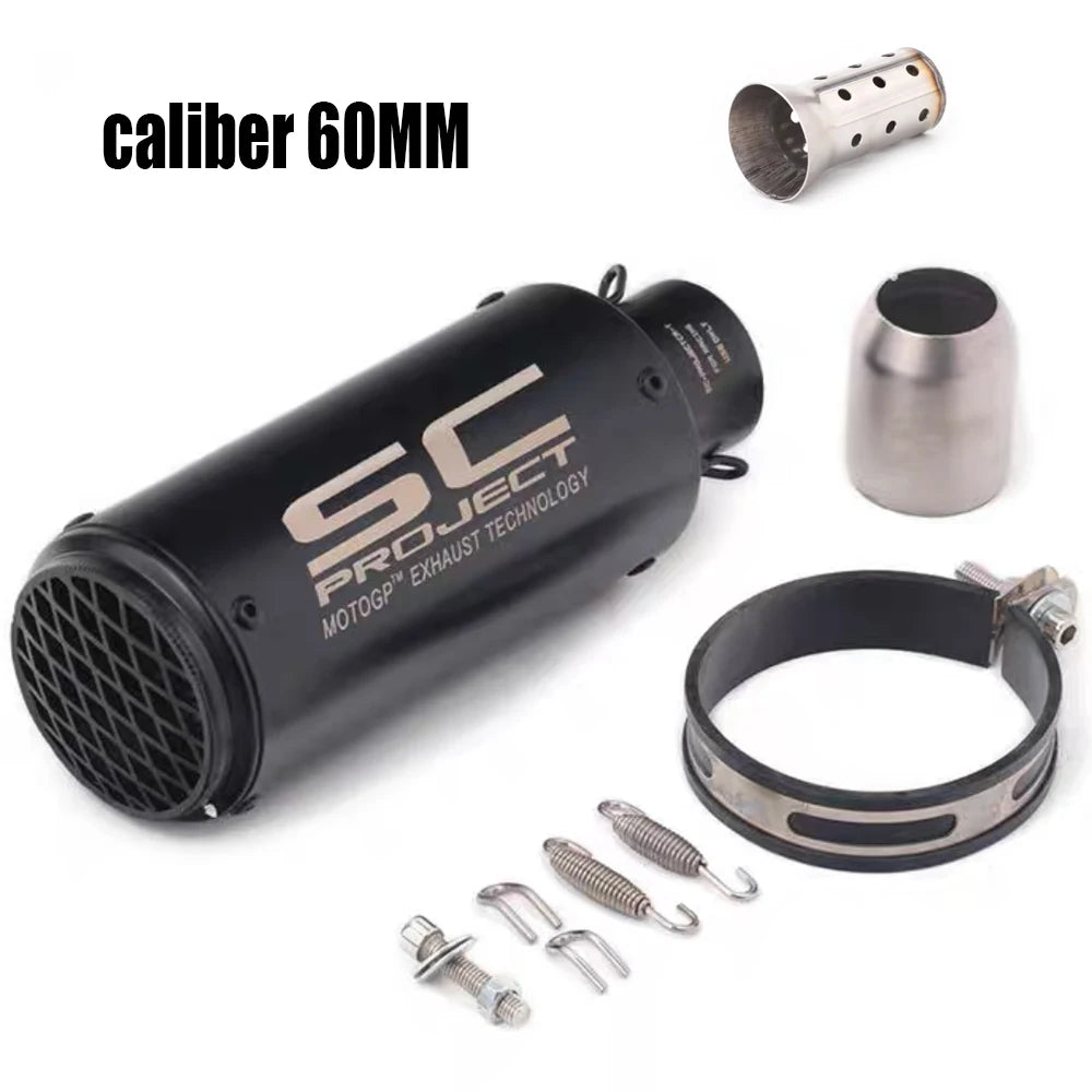 Silencieux universel 51/60mm pour moto de course Yamaha/Honda GP