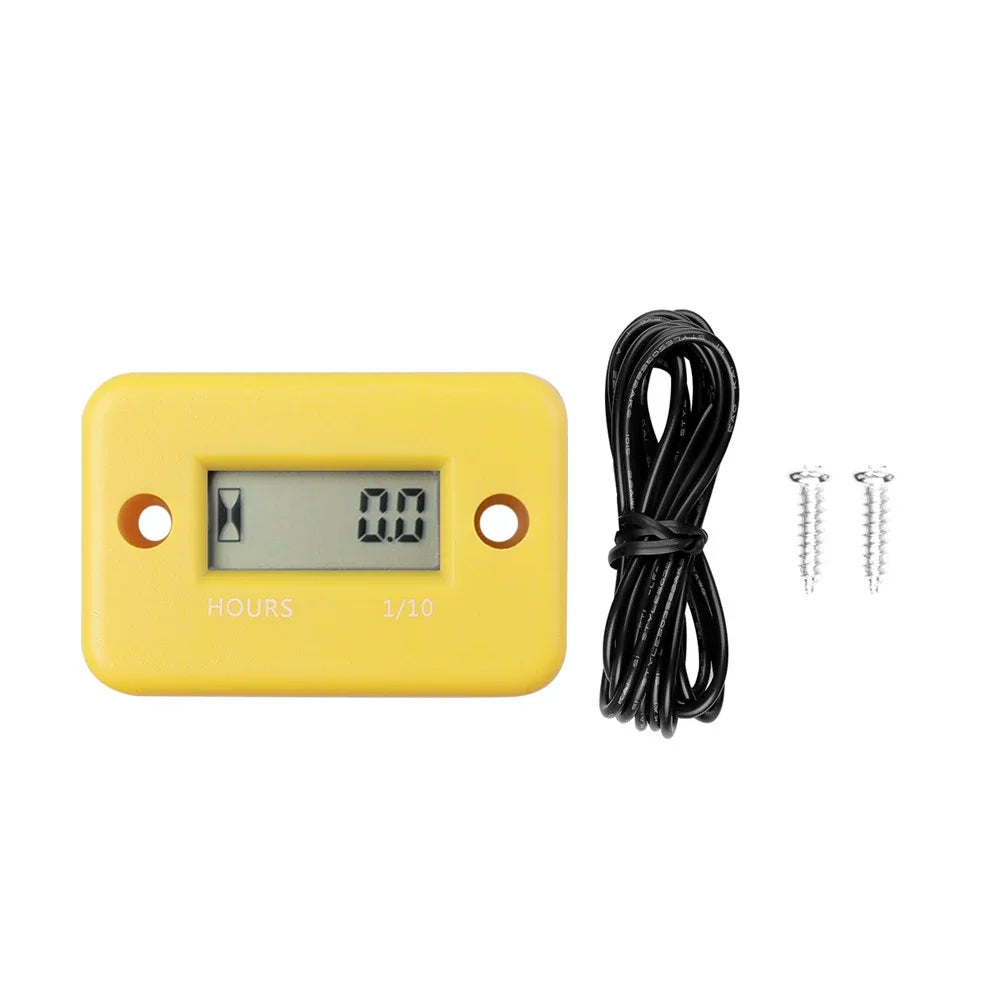 Compteur Horaire Numérique Inductif Portable - Tachymètre pour Moto, VTT, Bateau et Moteur à Essence