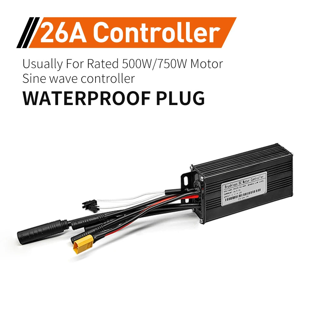 Contrôleur Sinusoïdal pour Vélo Électrique 24V/36V/48V - LCD S866 - 350W-1000W