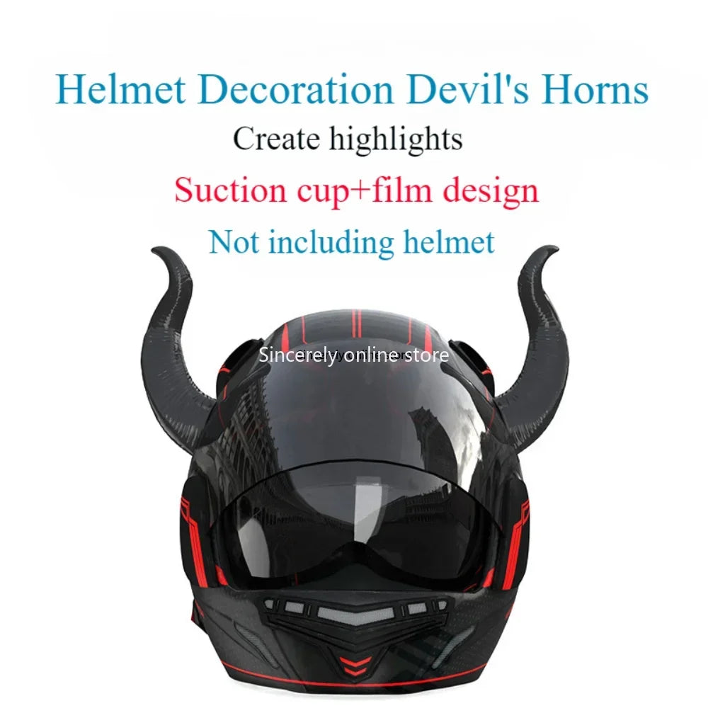 Cornes de Diable pour Casque de Moto - Accessoire Décoratif Personnalisé
