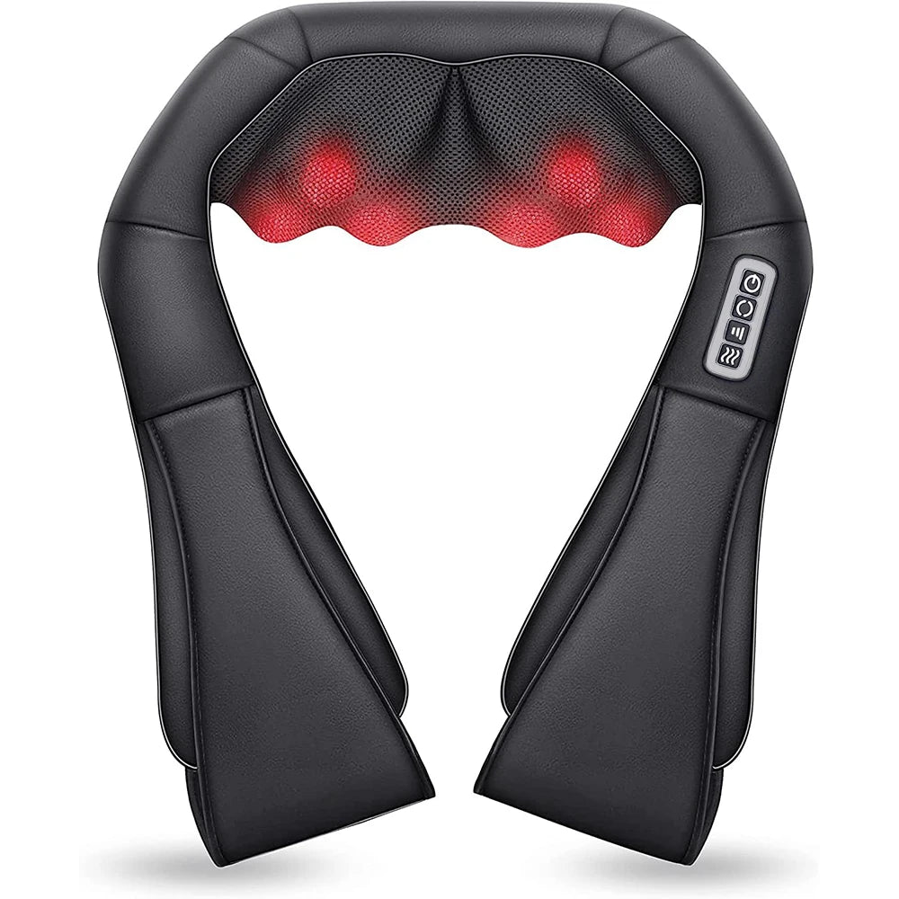 Masseur Cervical Shiatsu Chauffant - Coussin de Massage Électrique pour Nuque, Épaules et Dos