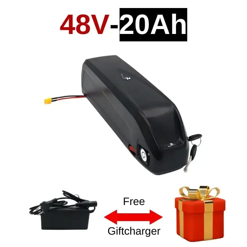 Batterie Hailong EBike 36V/48V/52V 20Ah-30Ah - Pack Lithium 18650 pour Bafang 500W-1000W