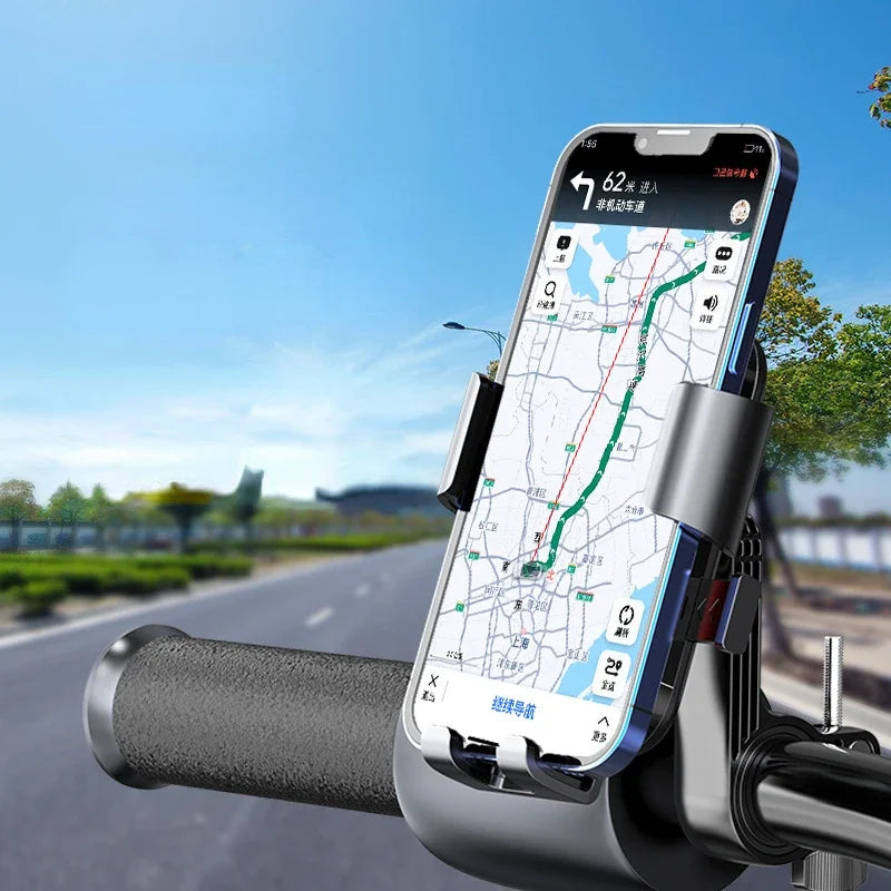 Support de Téléphone Universel en Alliage d'Aluminium pour Moto - Antichoc et Antichute
