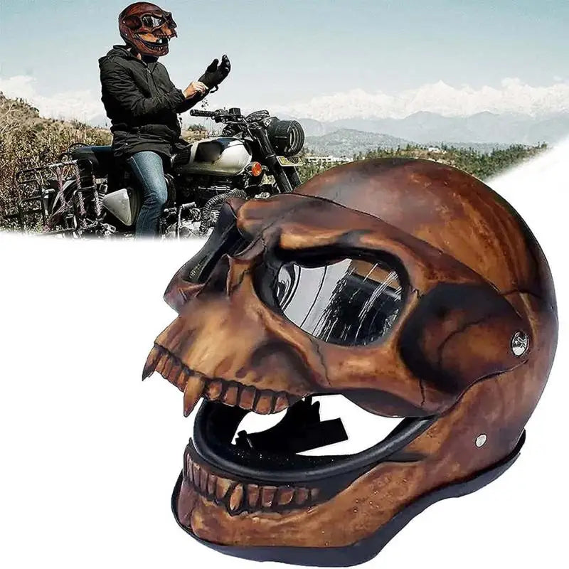 Couverture de Casque Moto Tête de Mort - Masque Squelette Halloween