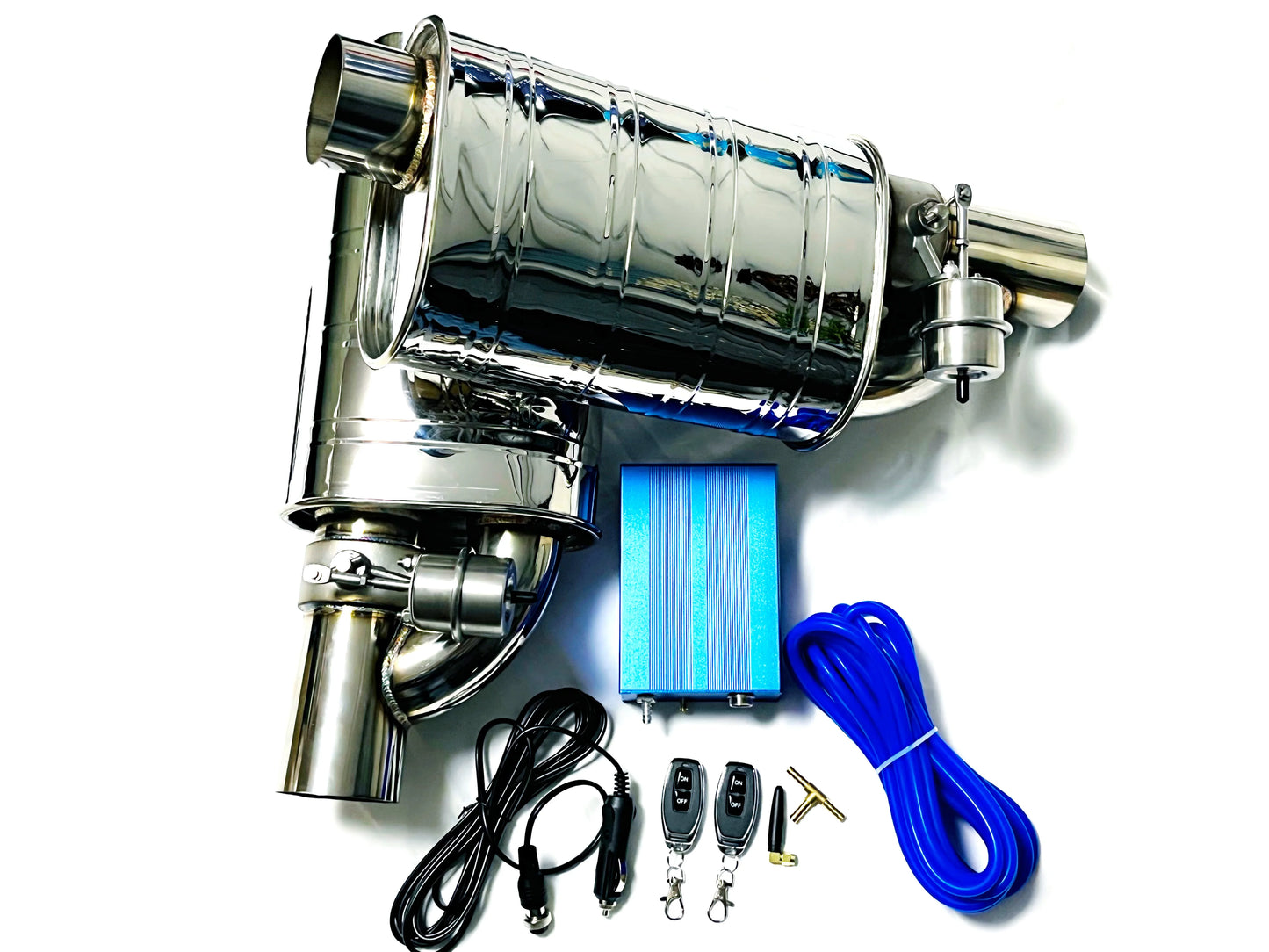 Système d’échappement GM à soupape sous vide – Double commande à distance 51/63/76 mm
