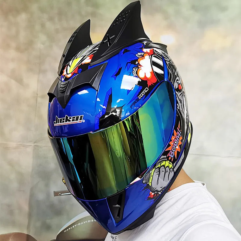 Casque Moto Intégral Jie Kai - Double Visière Toutes Saisons