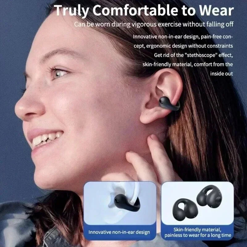 Écouteurs à Conduction Osseuse T75 - Bluetooth 5.3 Sans Fil Étanches