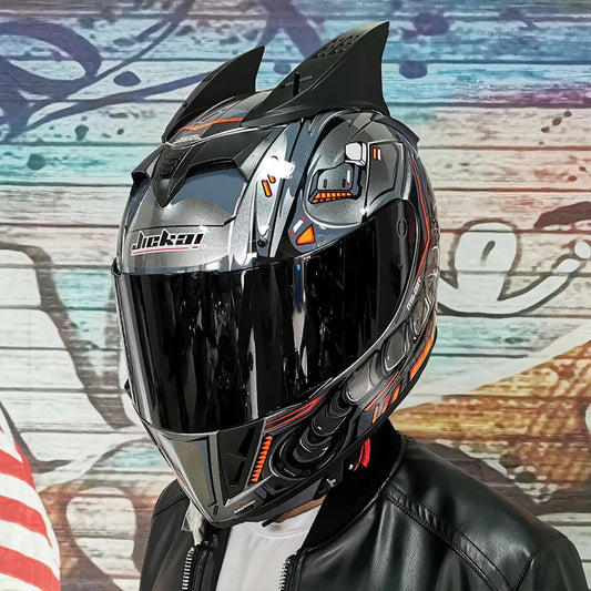 Casque Moto Intégral Jie Kai - Double Visière Toutes Saisons