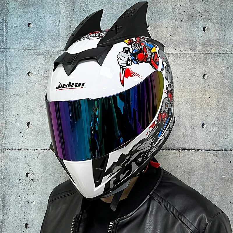 Casque Moto Intégral Jie Kai - Double Visière Toutes Saisons