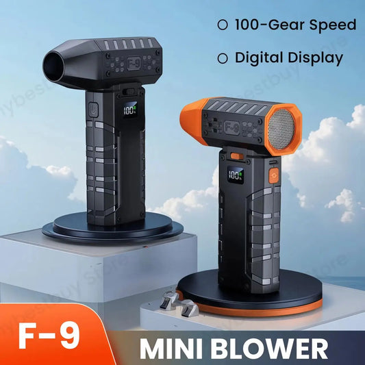 Souffleur d'Air Sans Fil 130000 RPM - Portable et Puissant avec Batterie LED