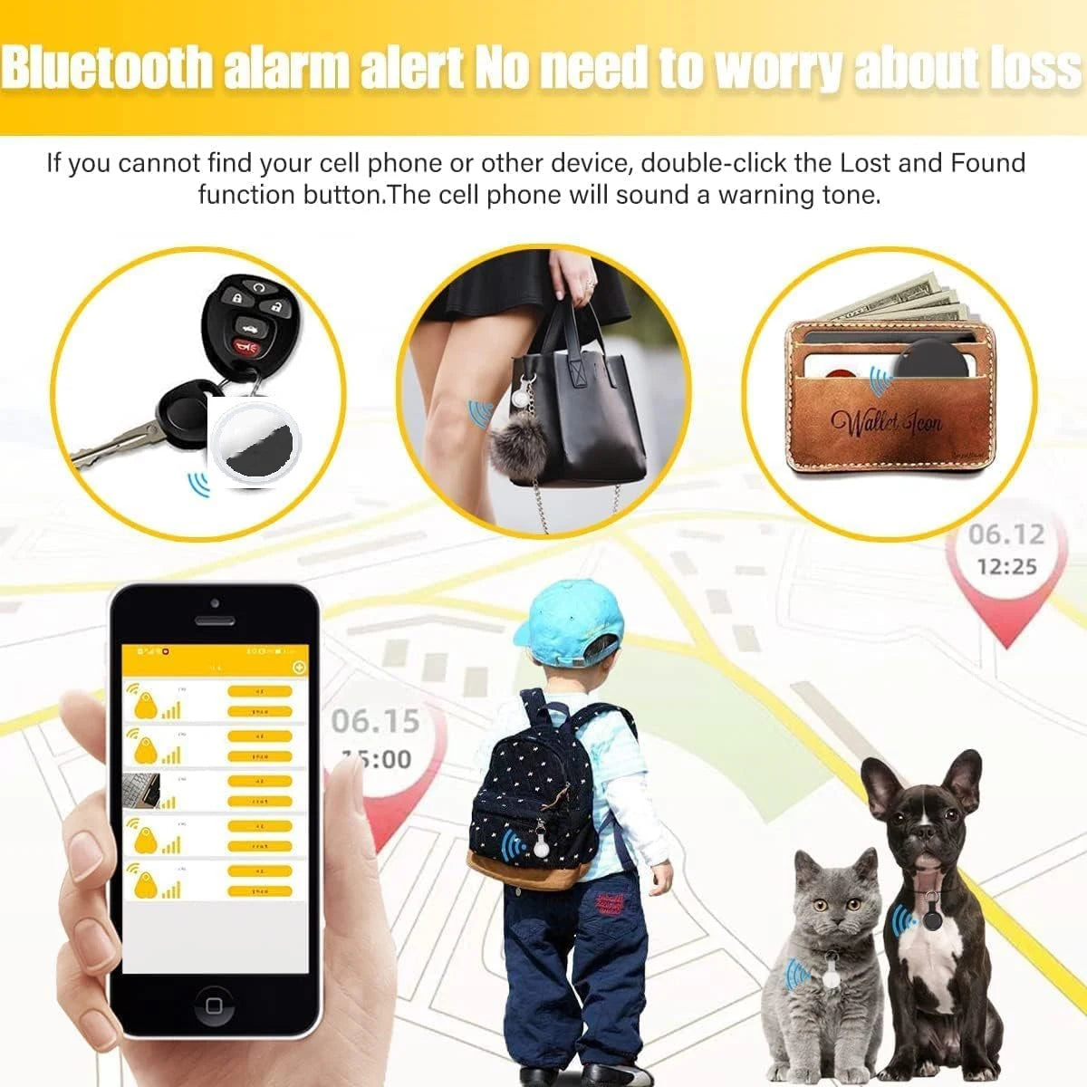 Mini Traceur GPS - Localisateur Intelligent pour Voiture, Clés, Enfants et Animaux