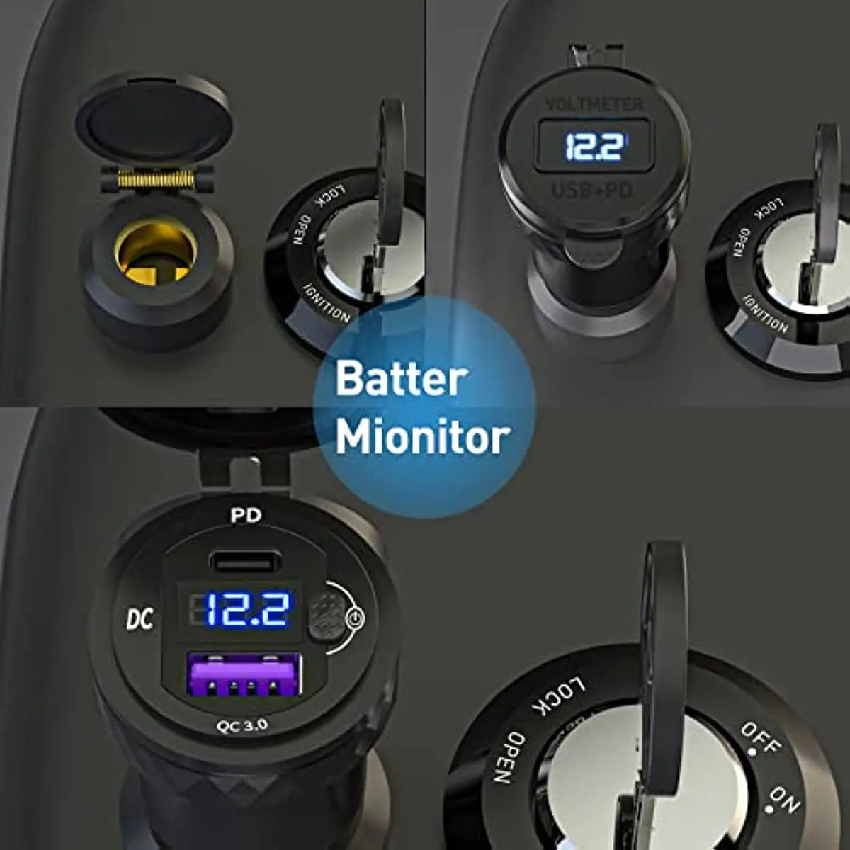 Chargeur USB-C PD 3.0 Prise DIN Hella - Adaptateur Moto BMW Ducati Triumph