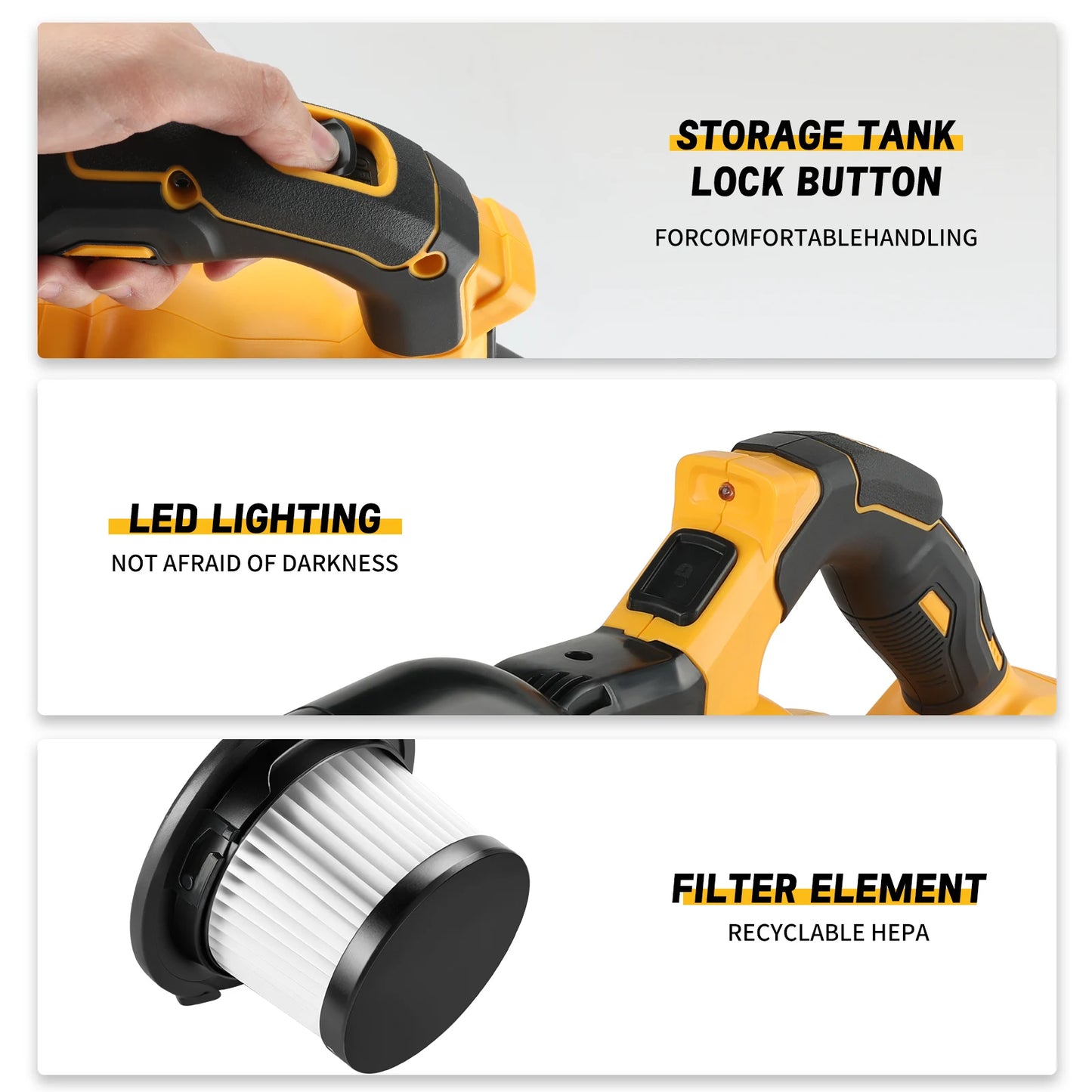 Aspirateur Sans Fil DEWALT 5-en-1 400W - Portable et Puissant pour Voiture et Maison