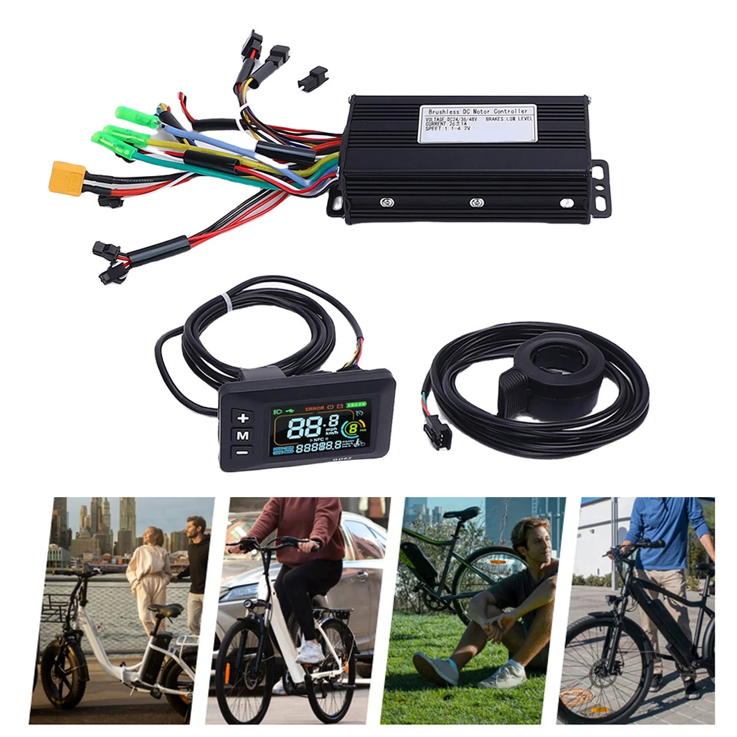 Kit Contrôleur Trottinette Électrique 26A - Conversion 36V 48V 500W 750W Étanche
