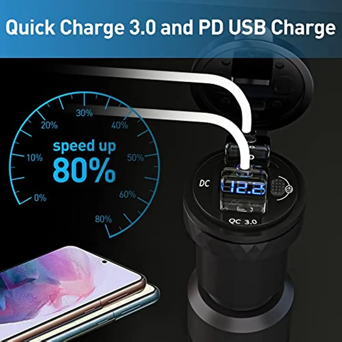 Chargeur USB-C PD 3.0 Prise DIN Hella - Adaptateur Moto BMW Ducati Triumph