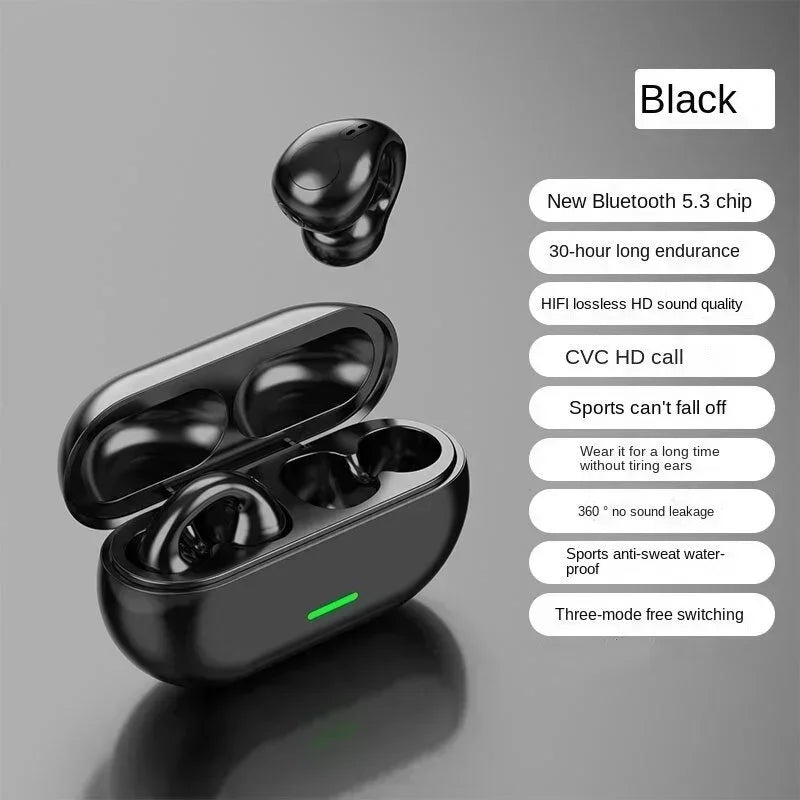 Écouteurs à Conduction Osseuse T75 - Bluetooth 5.3 Sans Fil Étanches
