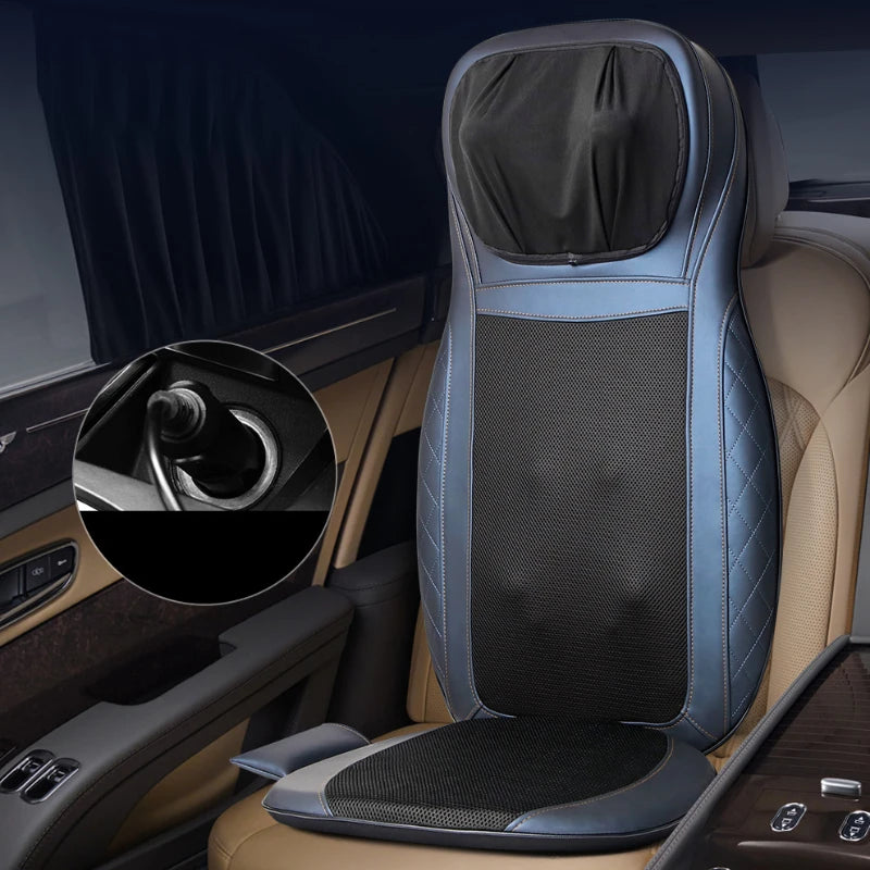 Coussin de Massage Électrique 3D Chauffant - Shiatsu Corps Complet pour Voiture et Maison