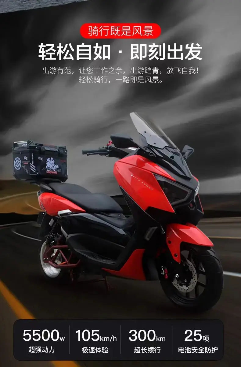 Moto Électrique GT1000 72V Haute Puissance - Scooter Adulte Longue Distance