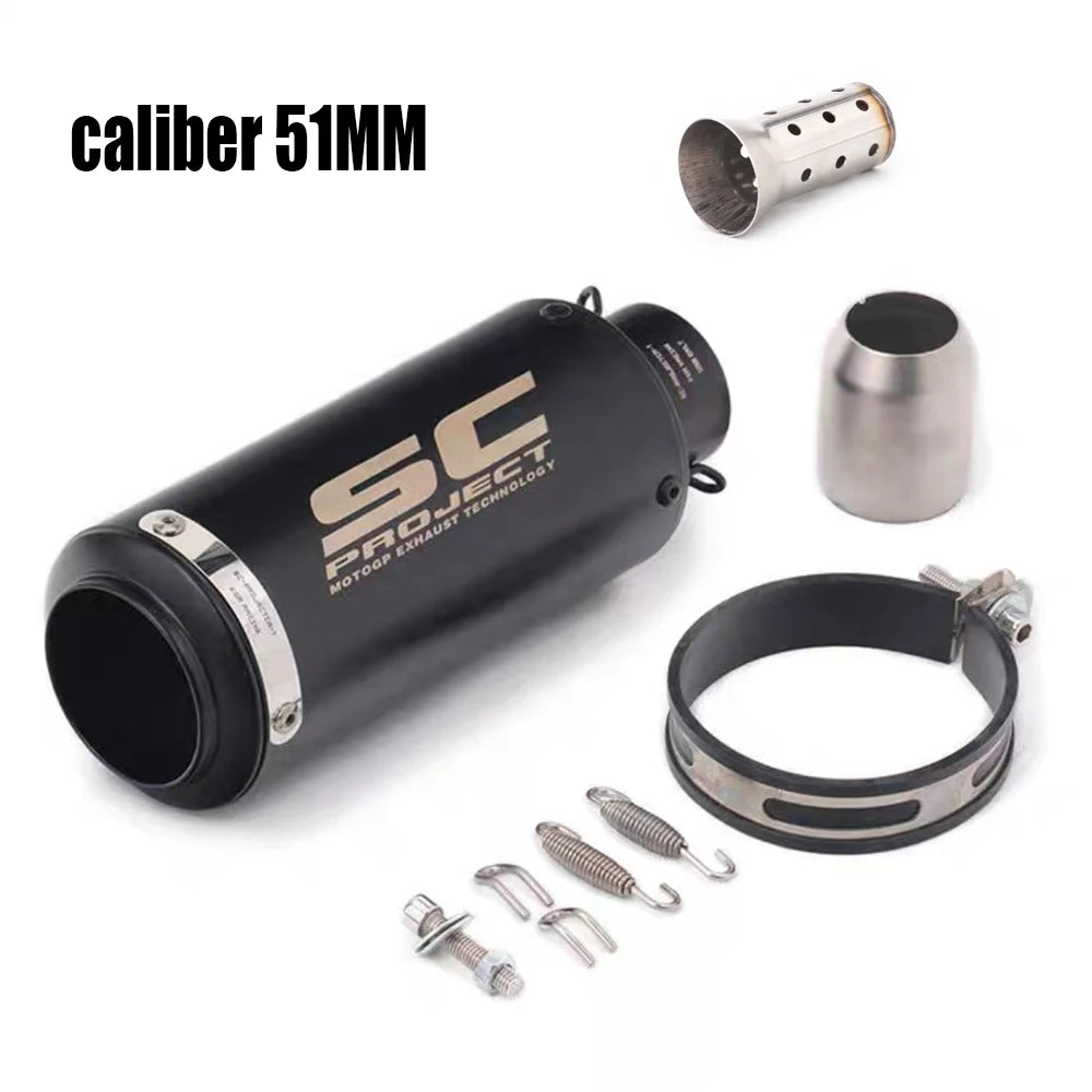 Silencieux universel 51/60mm pour moto de course Yamaha/Honda GP