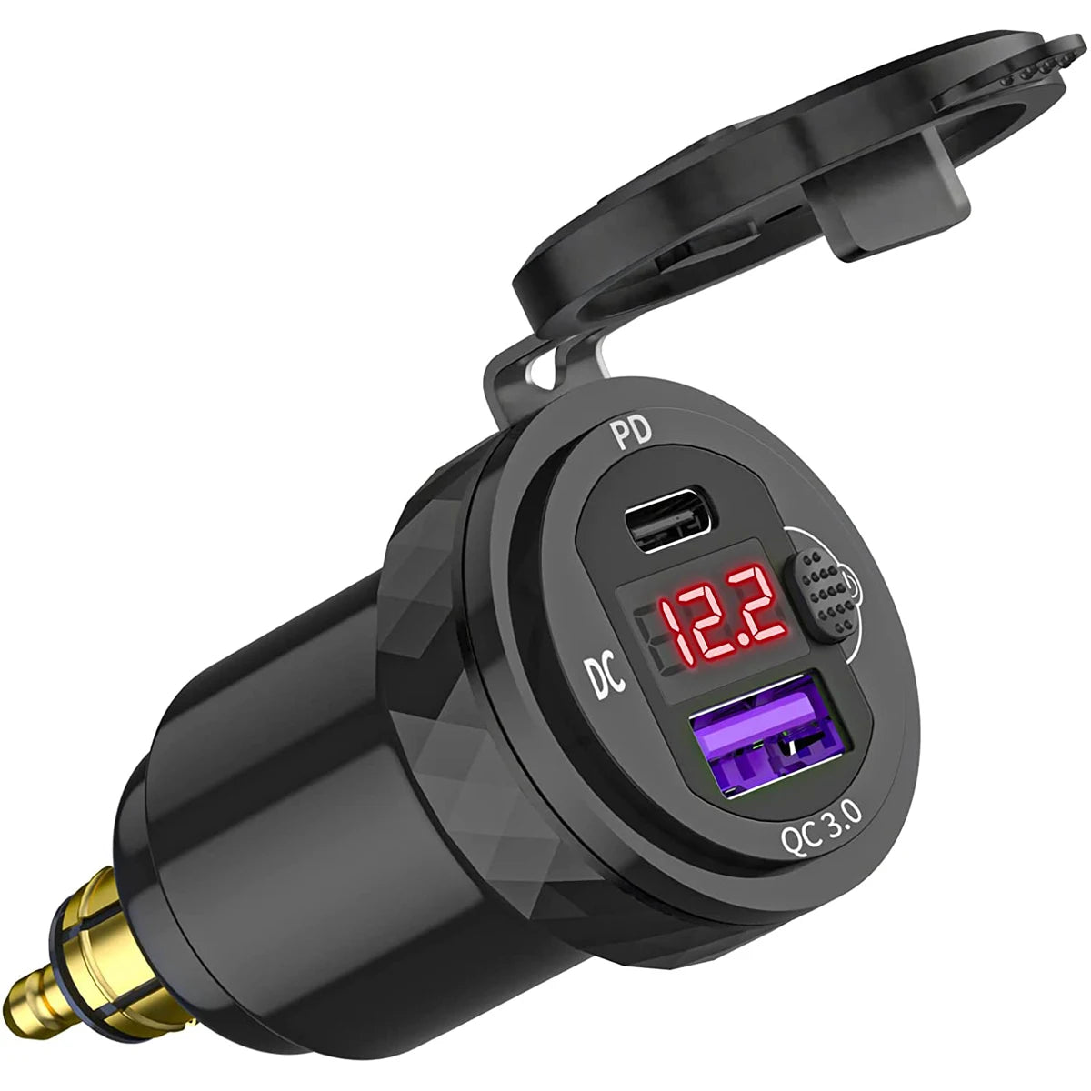 Chargeur USB-C PD 3.0 Prise DIN Hella - Adaptateur Moto BMW Ducati Triumph
