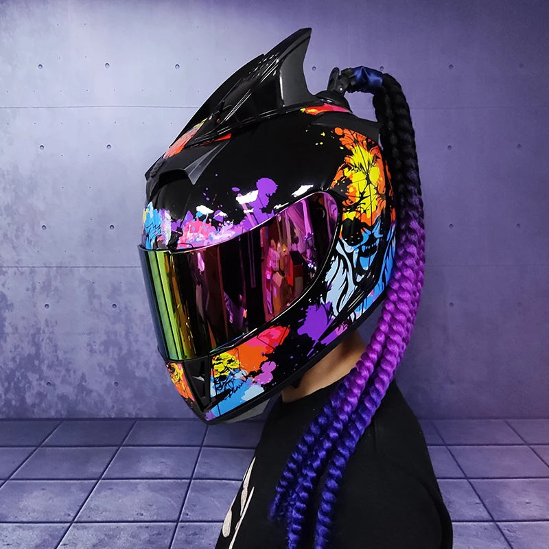 Casque Moto Intégral Jie Kai - Double Visière Toutes Saisons