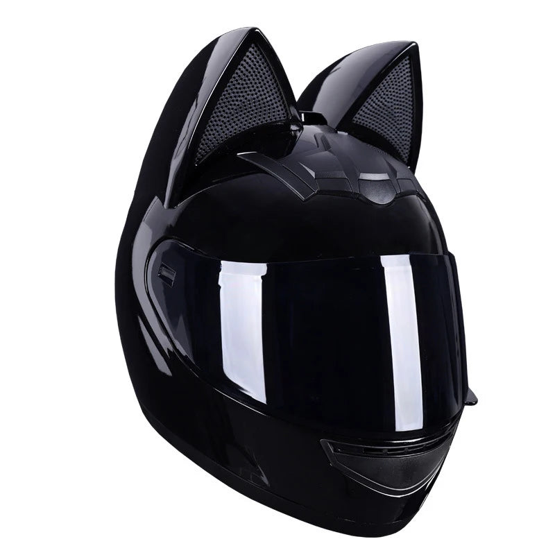 Casque Moto Intégral Oreilles de Chat - Certification DOT Femme Homme