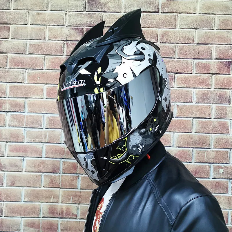 Casque Moto Intégral Jie Kai - Double Visière Toutes Saisons