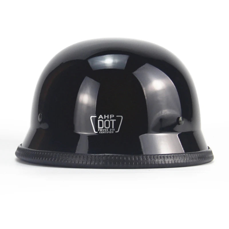 Casque Moto Vintage Demi-Jet Rétro Allemand - Homologué DOT M/L/XL/XXL