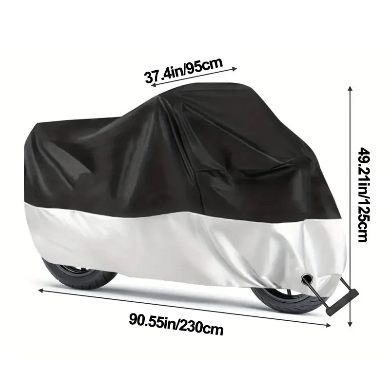 Housse Moto Imperméable Toutes Saisons - Protection UV Anti-Poussière