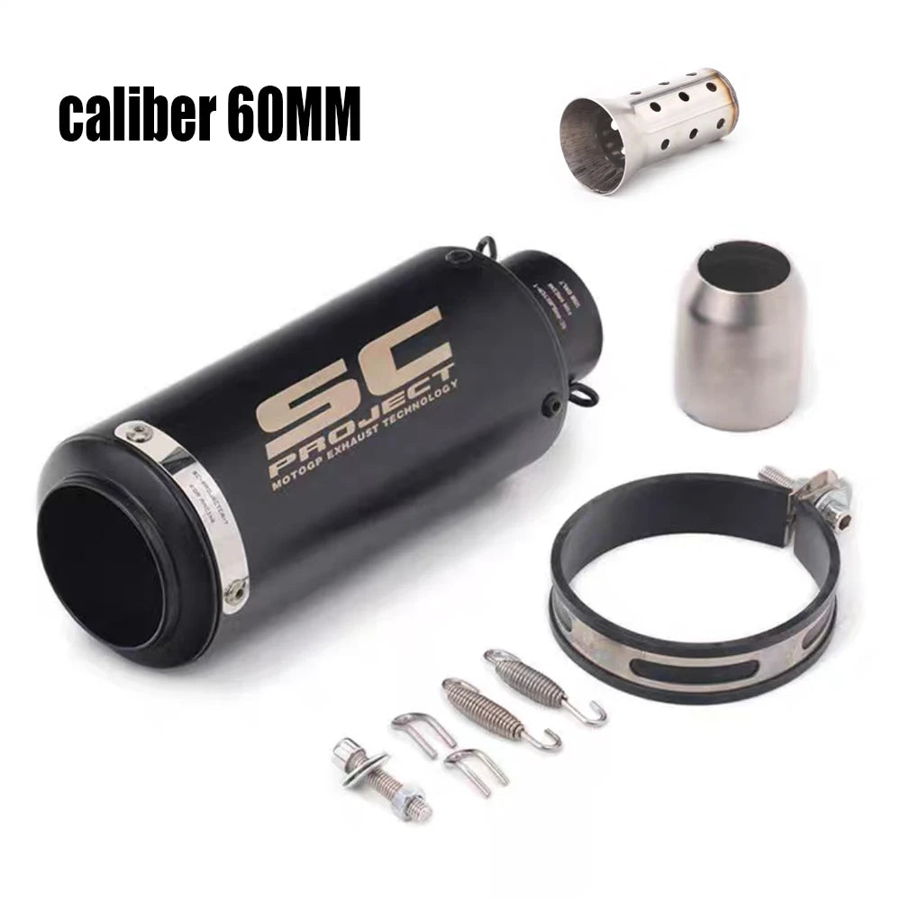 Silencieux universel 51/60mm pour moto de course Yamaha/Honda GP