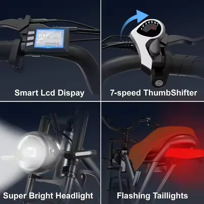 Vélo Électrique Jansno X50 750W - Pneus Larges 20 Pouces