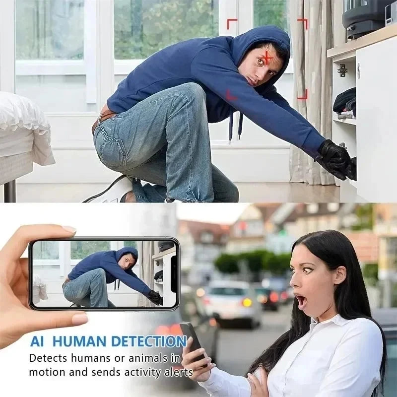 Caméra de Surveillance Sans Fil X5Mini 1080P - Vision Nocturne, Détection de Mouvement, Ultra Compacte