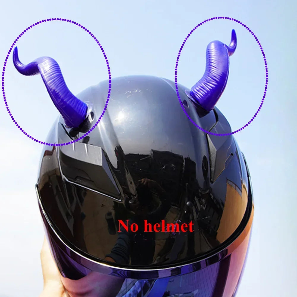 Cornes de Diable pour Casque de Moto - Accessoire Décoratif Personnalisé