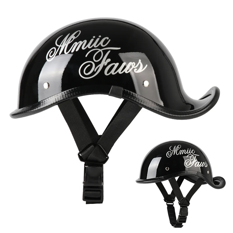Casque Moto Demi-Jet VGV Rétro avec Lunettes - Scooter & Cruiser