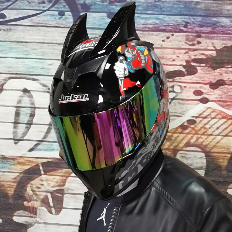 Casque Moto Intégral Jie Kai - Double Visière Toutes Saisons