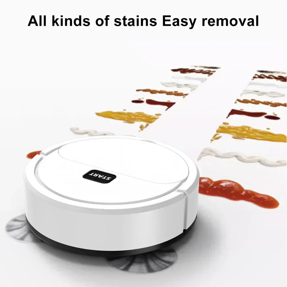Robot Aspirateur Portable 3-en-1 - Mini Nettoyeur Rechargeable USB pour Sol
