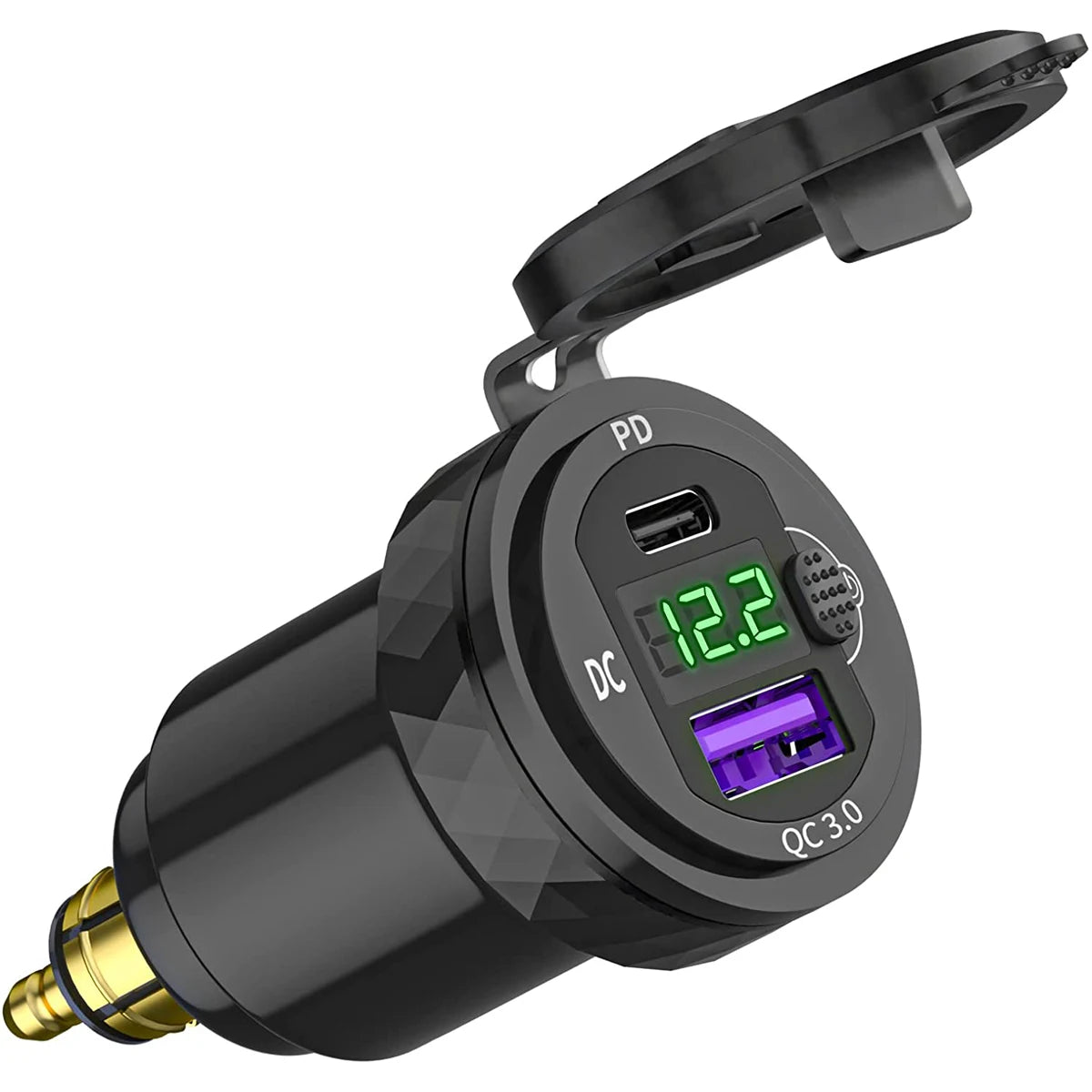 Chargeur USB-C PD 3.0 Prise DIN Hella - Adaptateur Moto BMW Ducati Triumph