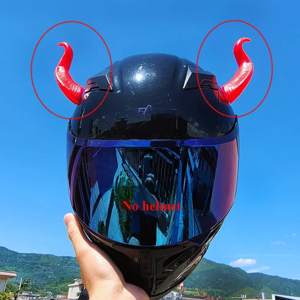 Cornes de Diable pour Casque de Moto - Accessoire Décoratif Personnalisé