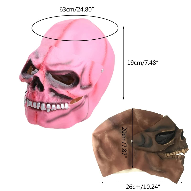 Visière Crâne Squelette pour Casque de Moto - Accessoire Halloween et Cosplay
