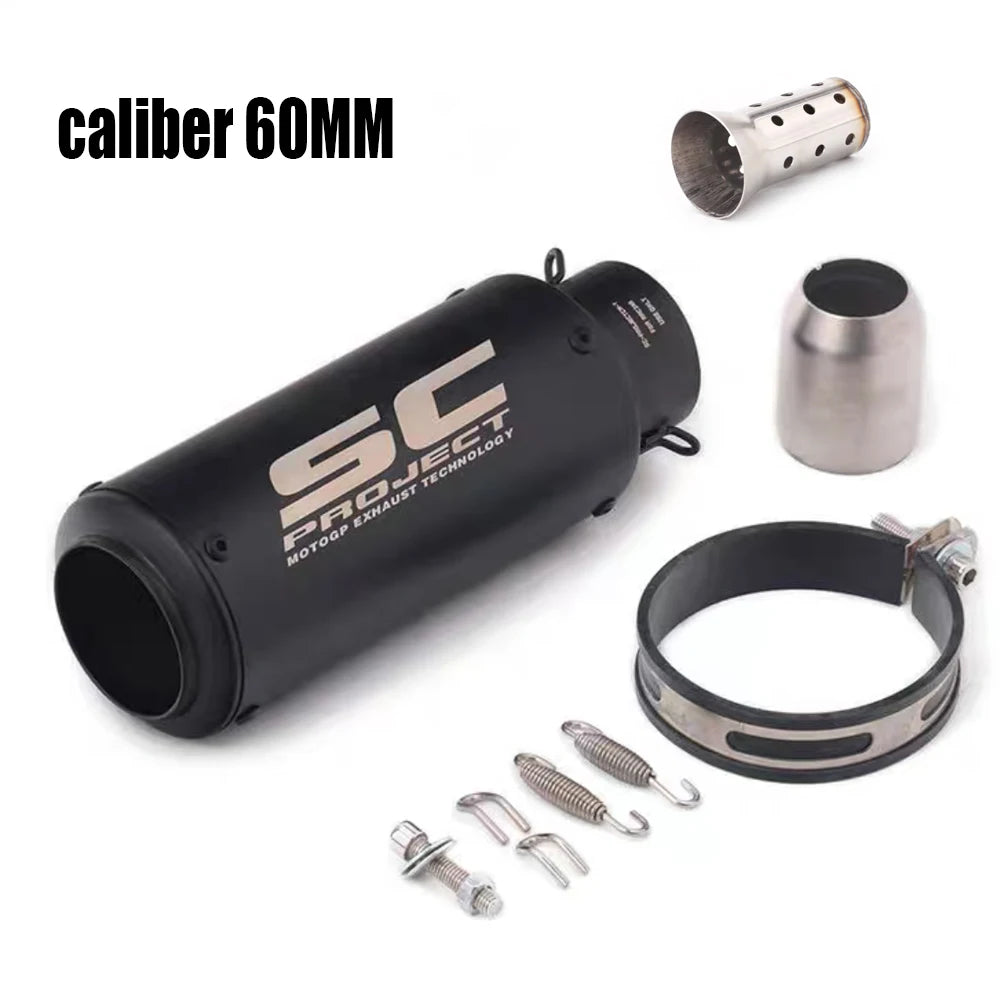 Silencieux universel 51/60mm pour moto de course Yamaha/Honda GP