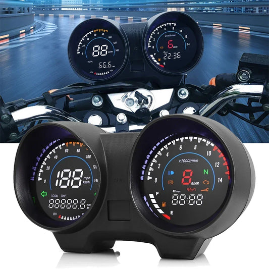 Compteur de Vitesse Numérique Moto - Tachymètre Odomètre Voltmètre pour Honda Titan 150 CG150 Fan150